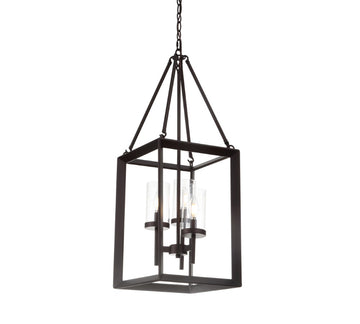 Anna 12" Metal/Glass LED Pendant - JONATHAN Y